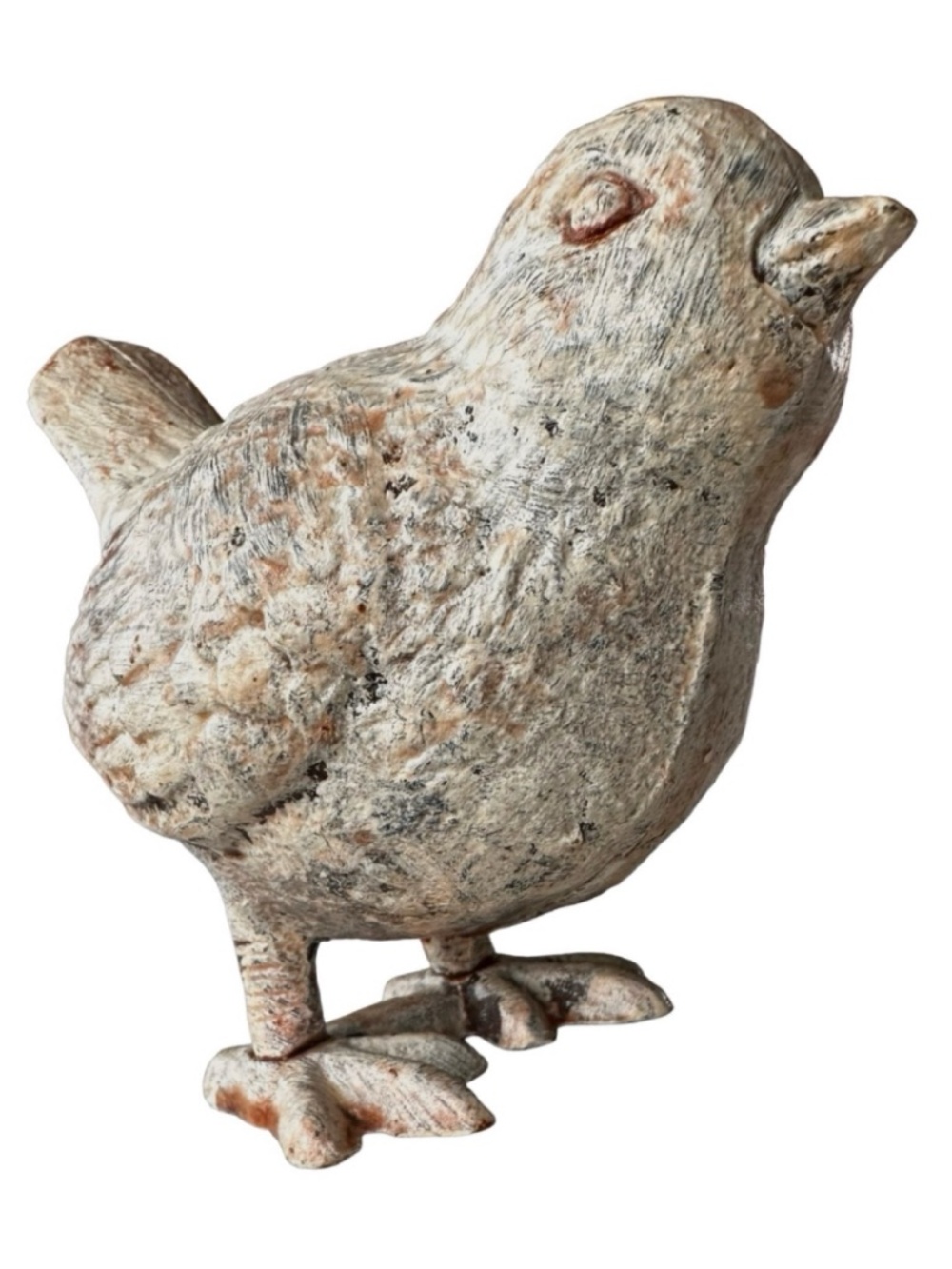 Vintage Cast Iron Bird Figurine 5.5” Rustic Metal Statue Garden Decor Weight